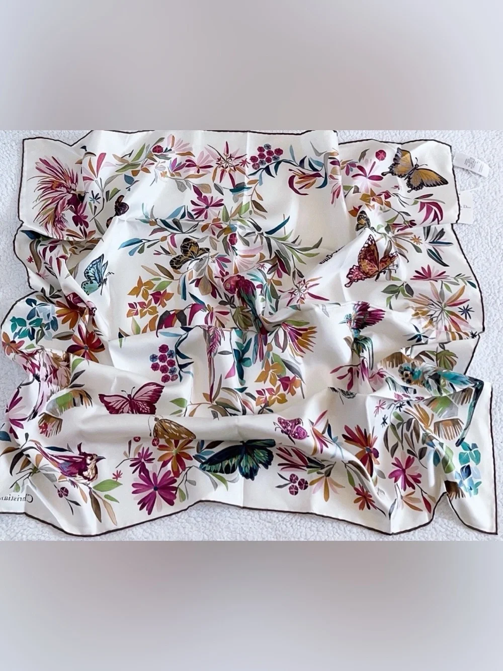 Christian Dior TOILE DE JOUY FANTASTICA  90 Square Silk Scarf